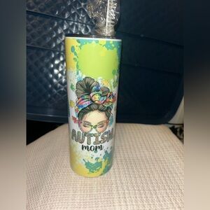 Colorful Autism Mom Tumbler